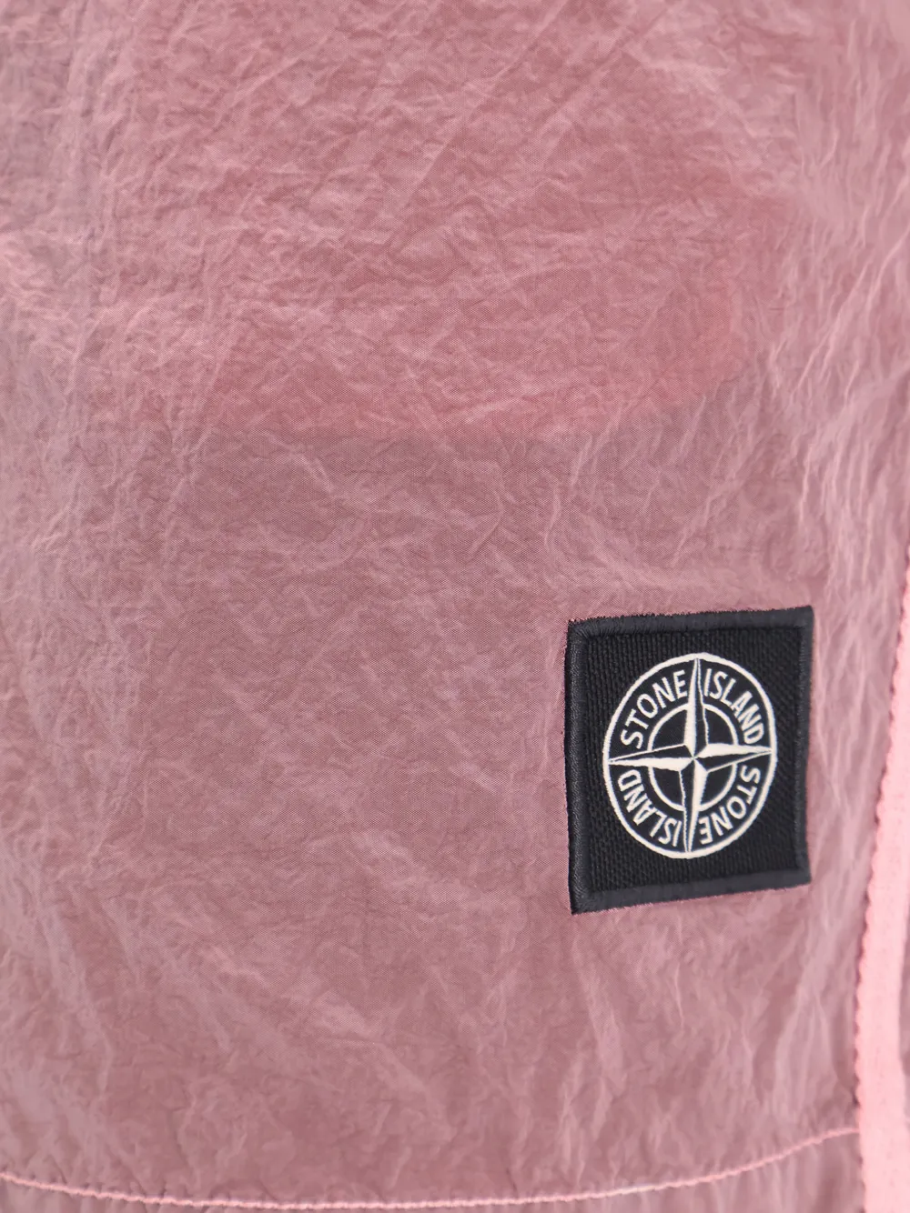 Плавательные шорты с застежкой на шнурок и нашивкой с логотипом Stone Island, розовый — фото 3