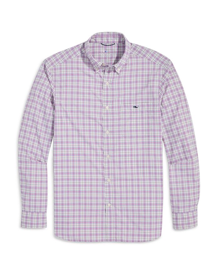 

Клетчатая нейлоновая рубашка On the Go Vineyard Vines, фиолетовый