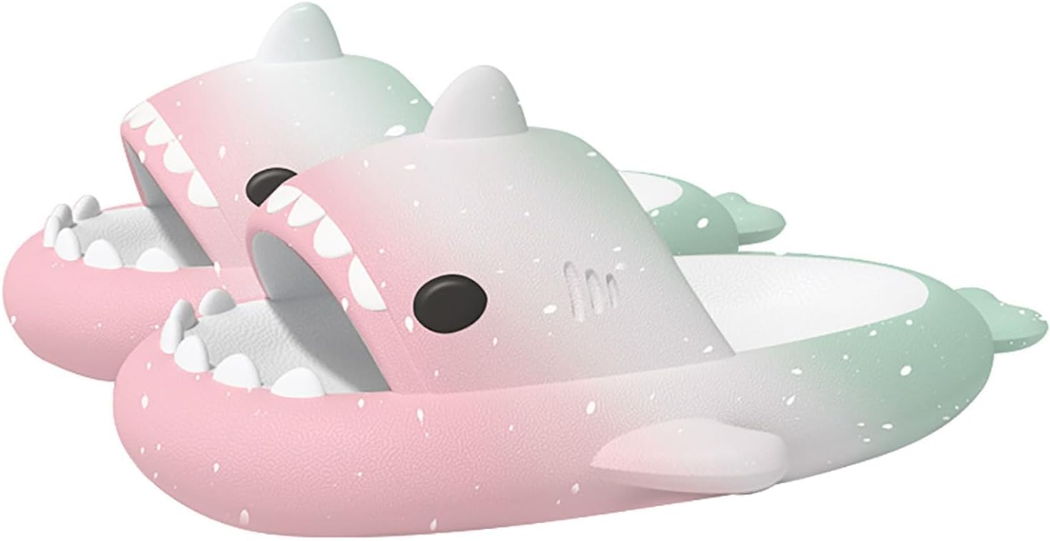 

Тапочки «Акула под звездным светом», забавные тапочки «Облачная акула», противоскользящие, быстро сохнущие, для мужчин и женщин Generic, зеленый/розовый/персиковый