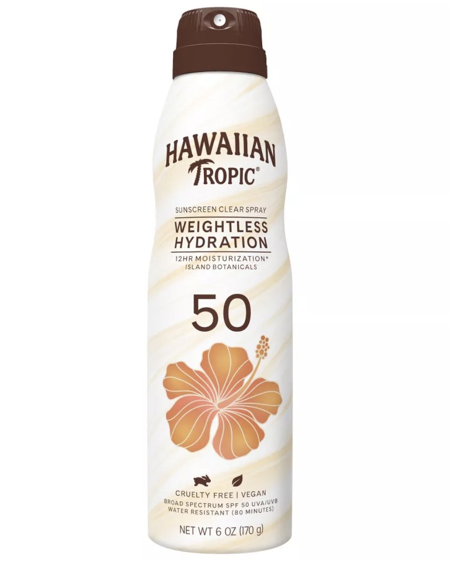 

Hawaiian Tropic, Спрей с солнцезащитным фильтром SPF 50, 170 г