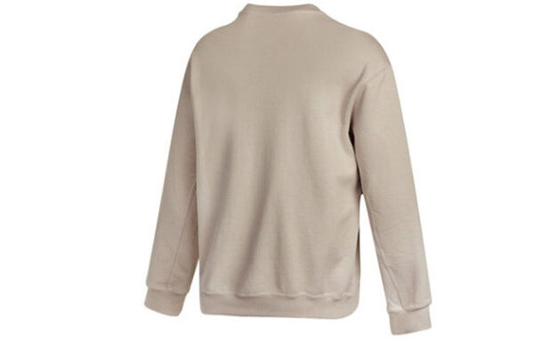 Толстовка Nike French Terry Swoosh Embroidered Round Neck Sports Pullover Couple Style light grey, серый — фото 2