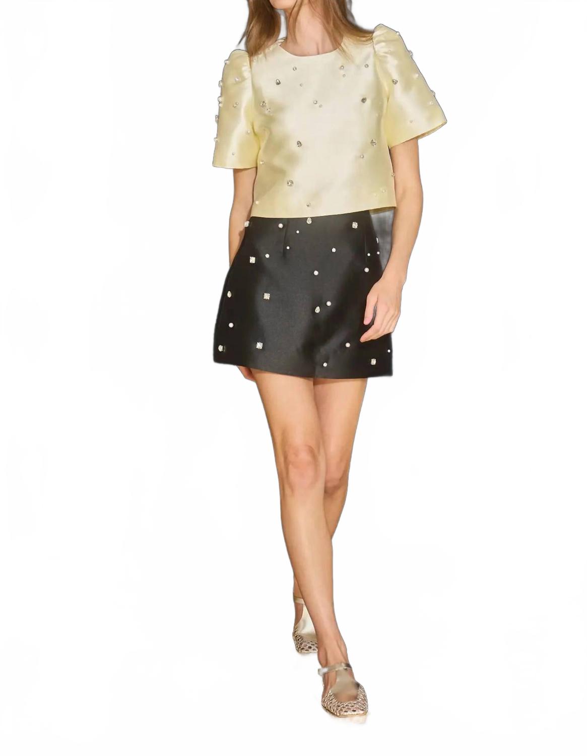 

HUNTER BELL Мини-юбка Britt черного цвета