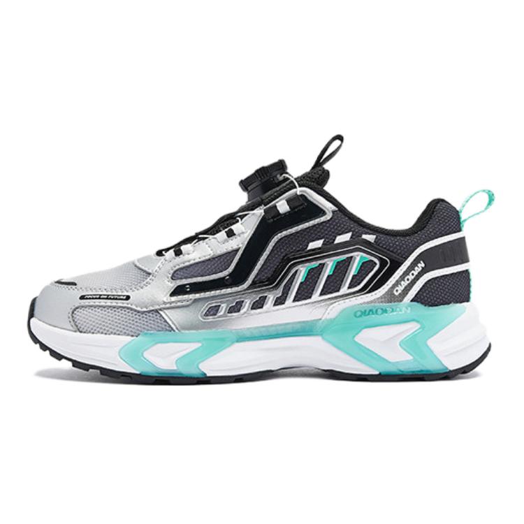 

QIAODAN Амортизирующие износостойкие детские повседневные кроссовки Black Gray Blue для подростков