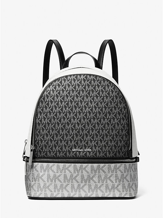 

Средний рюкзак Rhea с металлическим фирменным логотипом Michael Kors, черный