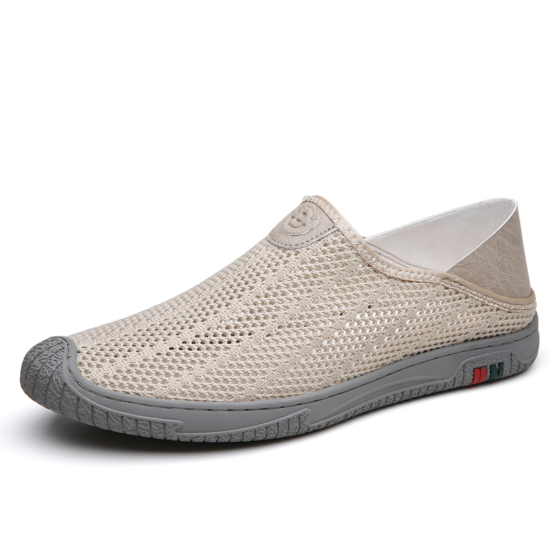 

EGCHI Мужские повседневные кеды Low Top бежевые, цвет Beige