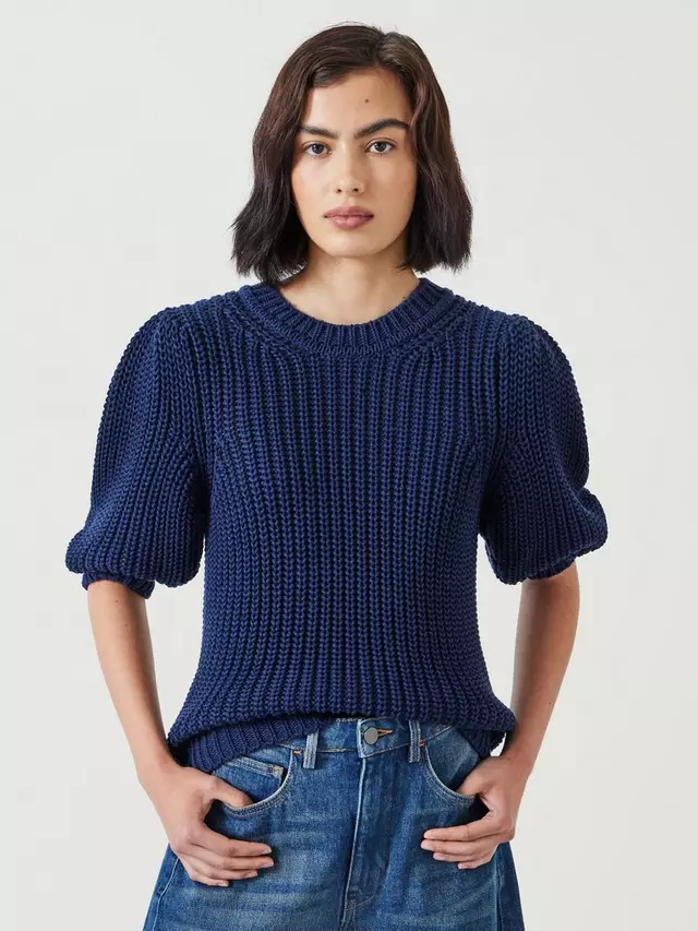 

Топ HUSH Jessie Chunky Rib, темно-синий