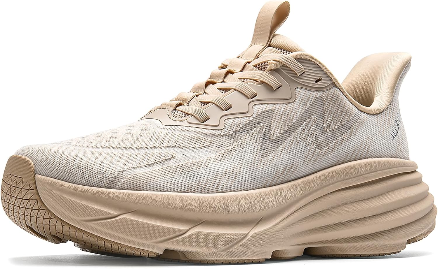 

Мужские кроссовки на шнуровке без застежек для ходьбы, с амортизирующей подошвой, удобные, нескользящие, для бега, тенниса, тренировок в спортзале, спортивные модные кроссовки SwiftPlush Allswifit, бежевый