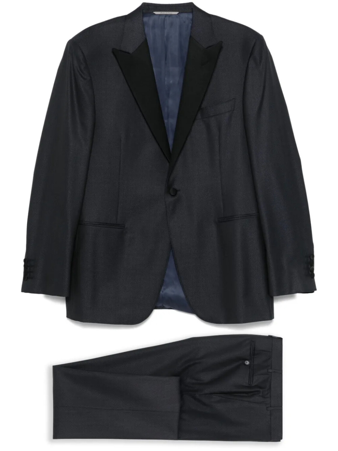 

Canali костюм с атласными лацканами, синий