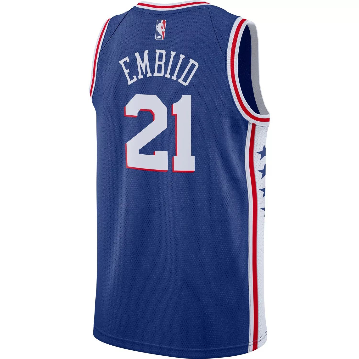 Мужская майка Nike Joel Embiid Royal Philadelphia 76ers Swingman — Icon Edition — фото 3