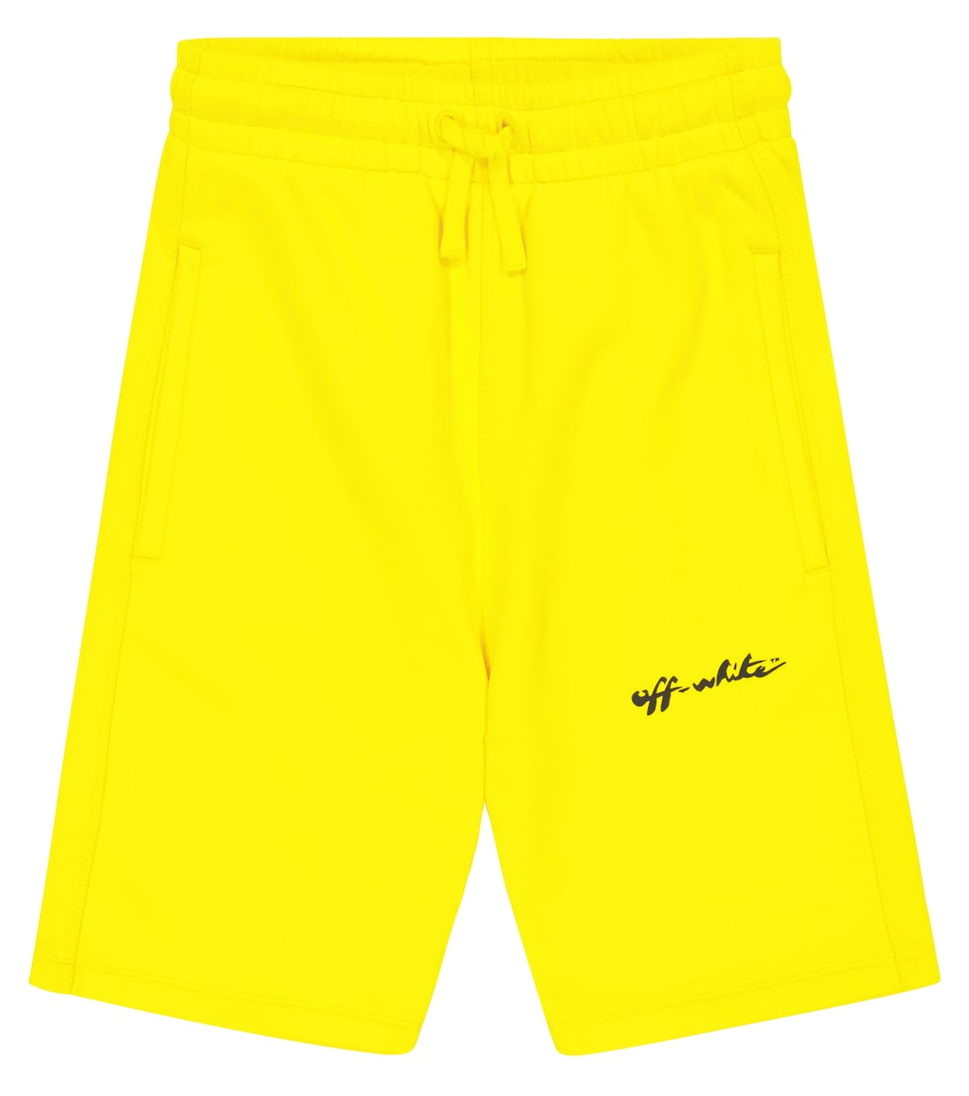 

Хлопковые спортивные шорты с логотипом Off-White Kids, Yellow Black