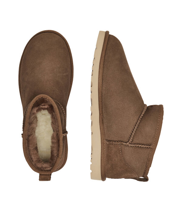 Мужские угги зимние Ugg классические ультра мини короткие, коричневый — фото 4