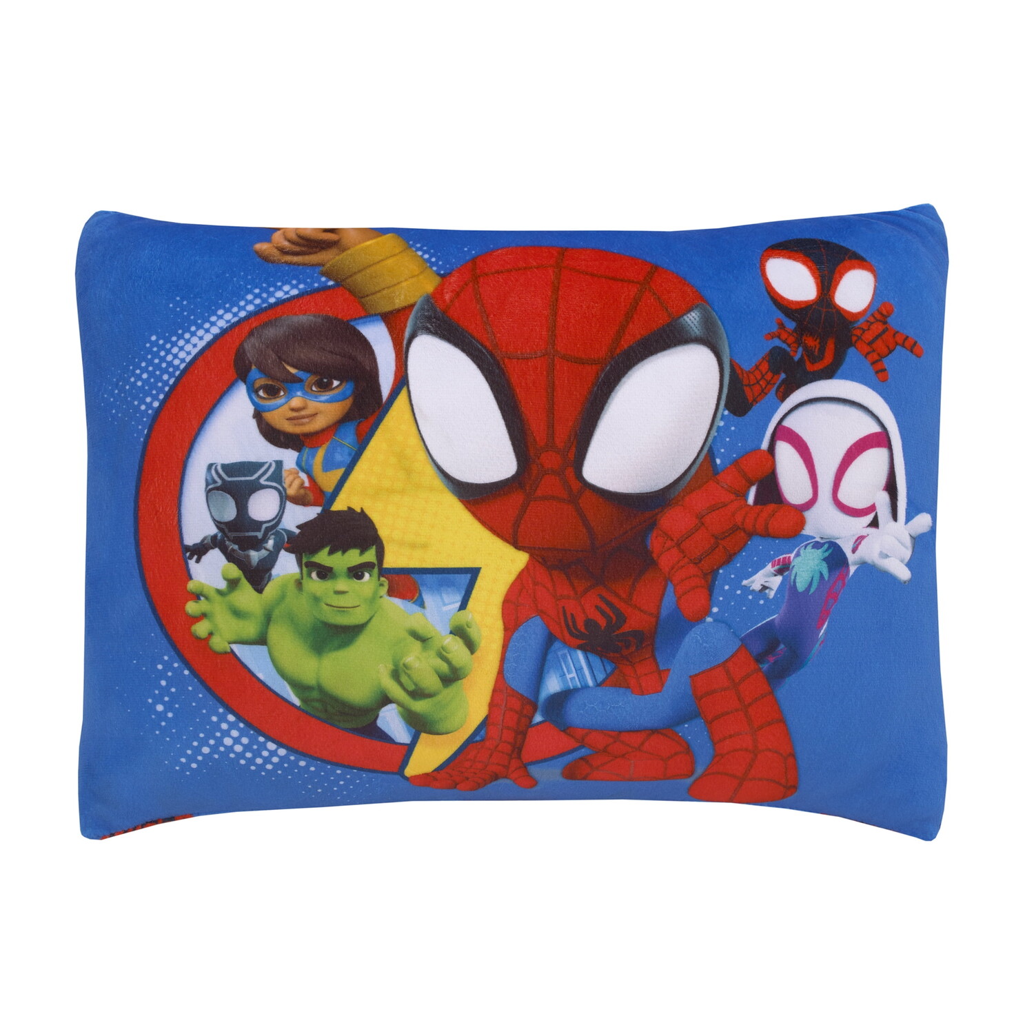 

Подушка с принтом Marvel Spidey Let's Swing, синий