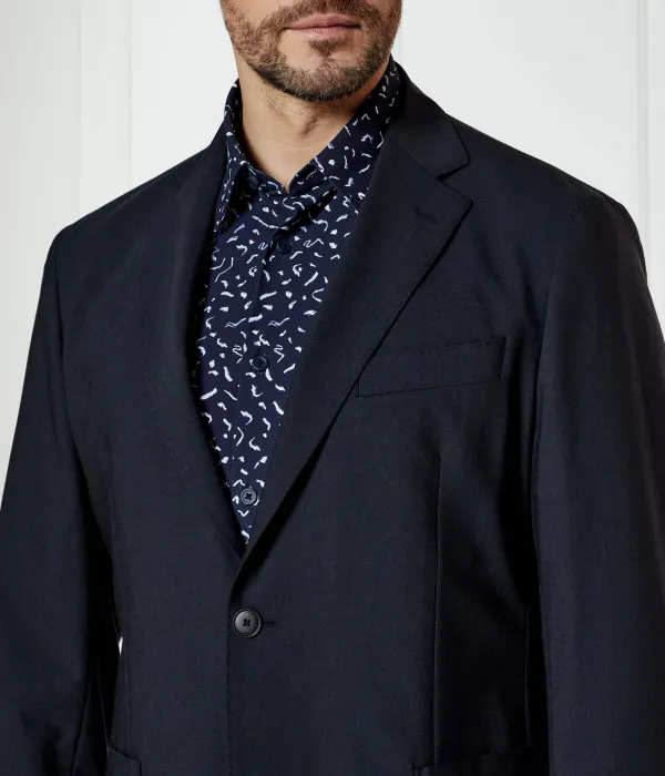 Элегантный жакет p-hanry-244 Slim fit Boss, синий — фото 4