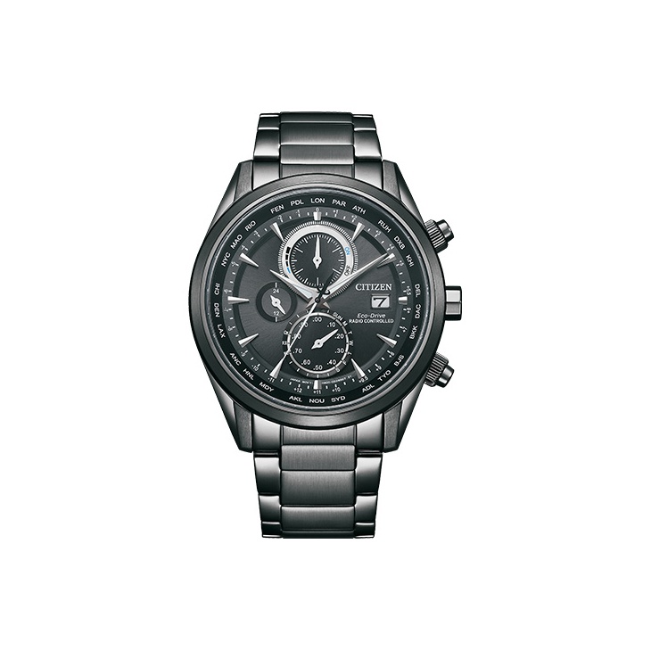 

Часы Unisex со световым приводом Ecology Drive Collection, кварцевый механизм, стальной ремешок CITIZEN, черный dial