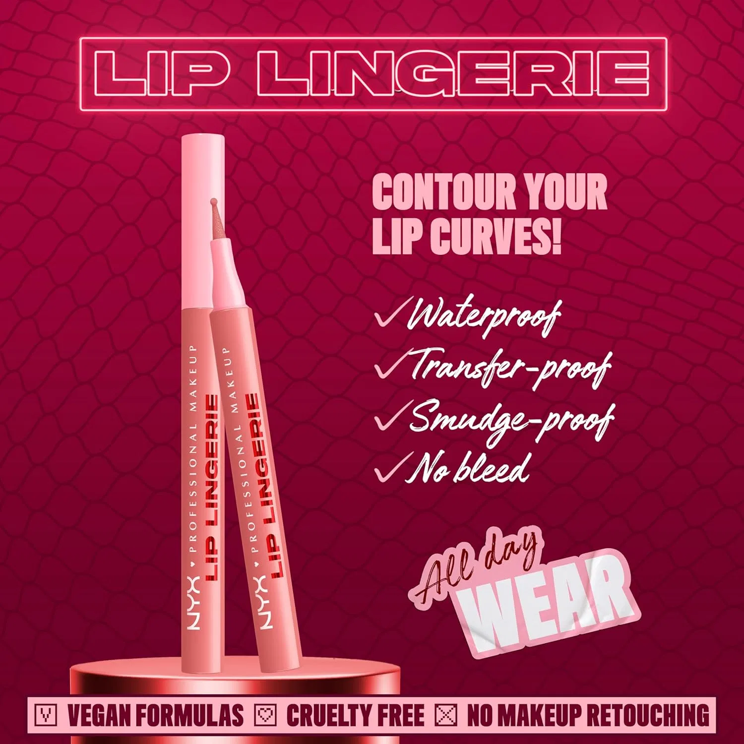 Контурная помада-стик NYX Professional Makeup Lip Lingerie Liner Stain, оттенок Cuff Me, 0.03 fl oz — фото 2