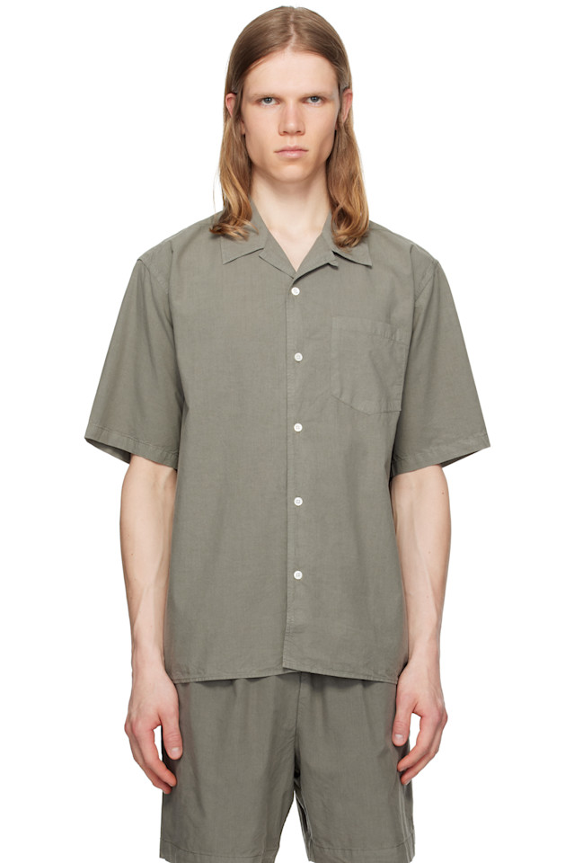 

Рубашка Carsten из хлопка и тенсела Norse Projects, хаки