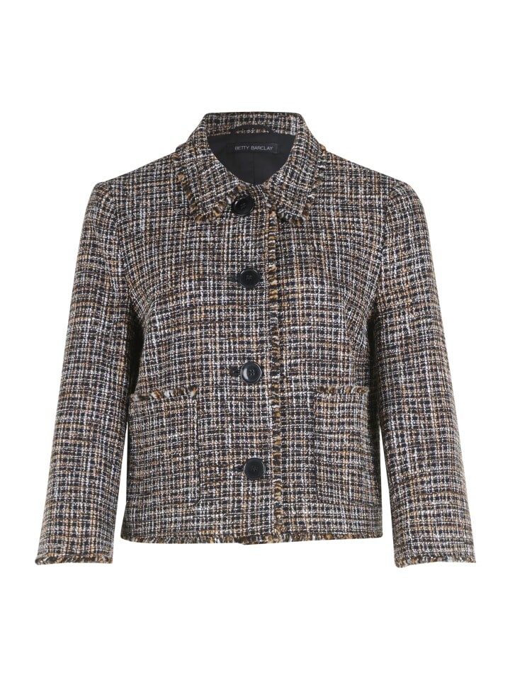 

Блейзер Betty Barclay Casual-Blazer mit Fransen, цвет Schwarz/Braun