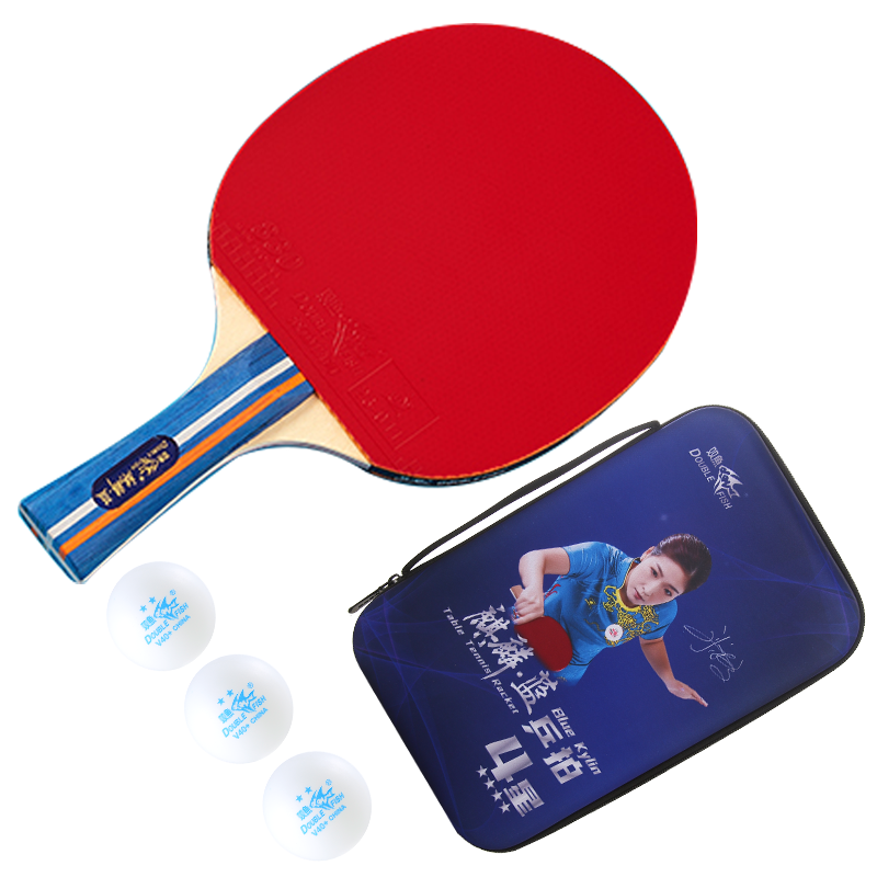 

Ракетка для пинг-понга DOUBLE FISH, [instructor recommended-kirino синий]straight single racket