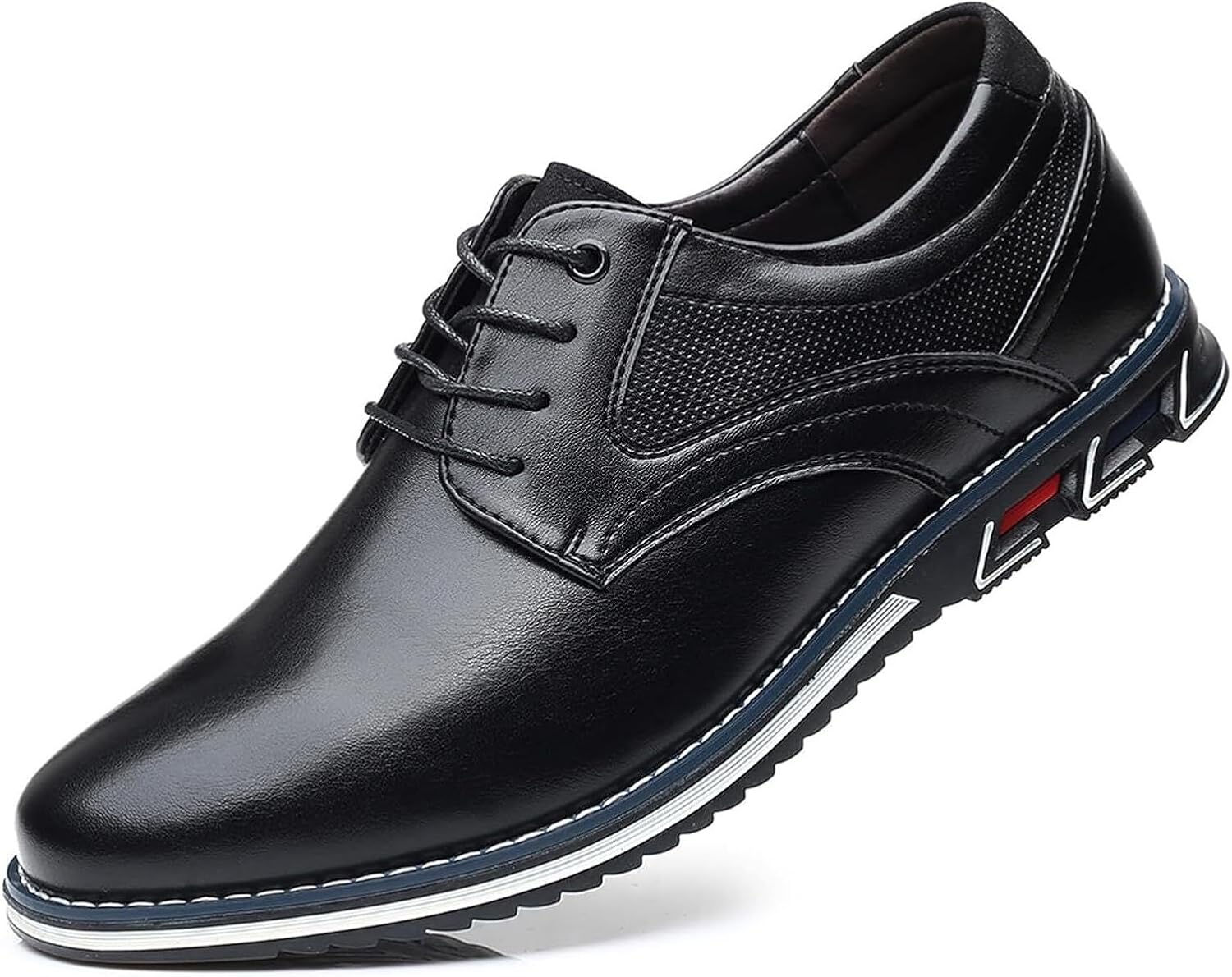 

Мужские классические туфли, повседневные деловые оксфорды и дерби, ортопедические кожаные туфли, удобная обувь для ходьбы, офисные лоферы, балетки, мужская обувь Generic, черный