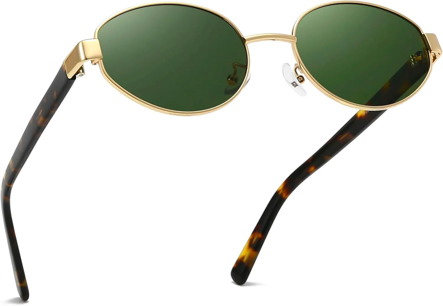 

Солнцезащитные очки SUNGAIT Retro Oval для женщин, поляризованные, модные, классические, с защитой от УФ-излучения UV400, Gold Frame/Dark Green Lens (With Case)