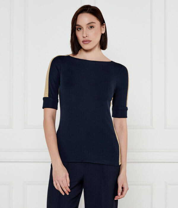

Блузка Lauren Ralph Lauren Damira Slim Fit, синий