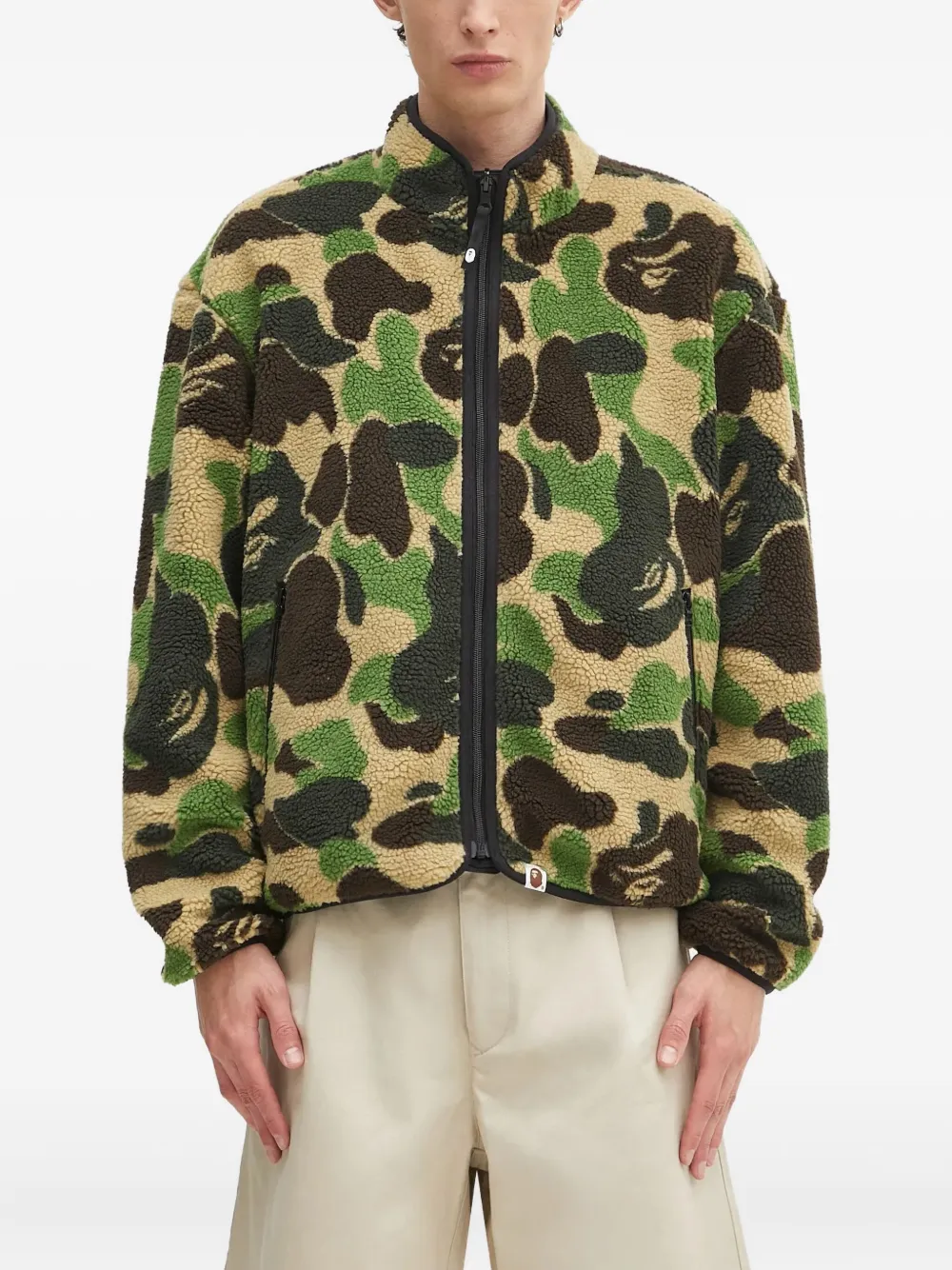 

Бомбер с камуфляжным принтом A BATHING APE, зеленый