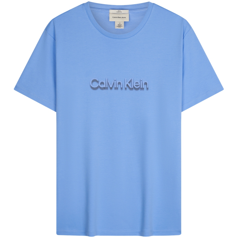 Футболка мужская с круглым вырезом Calvin Klein, yaf-moon белый — фото 3