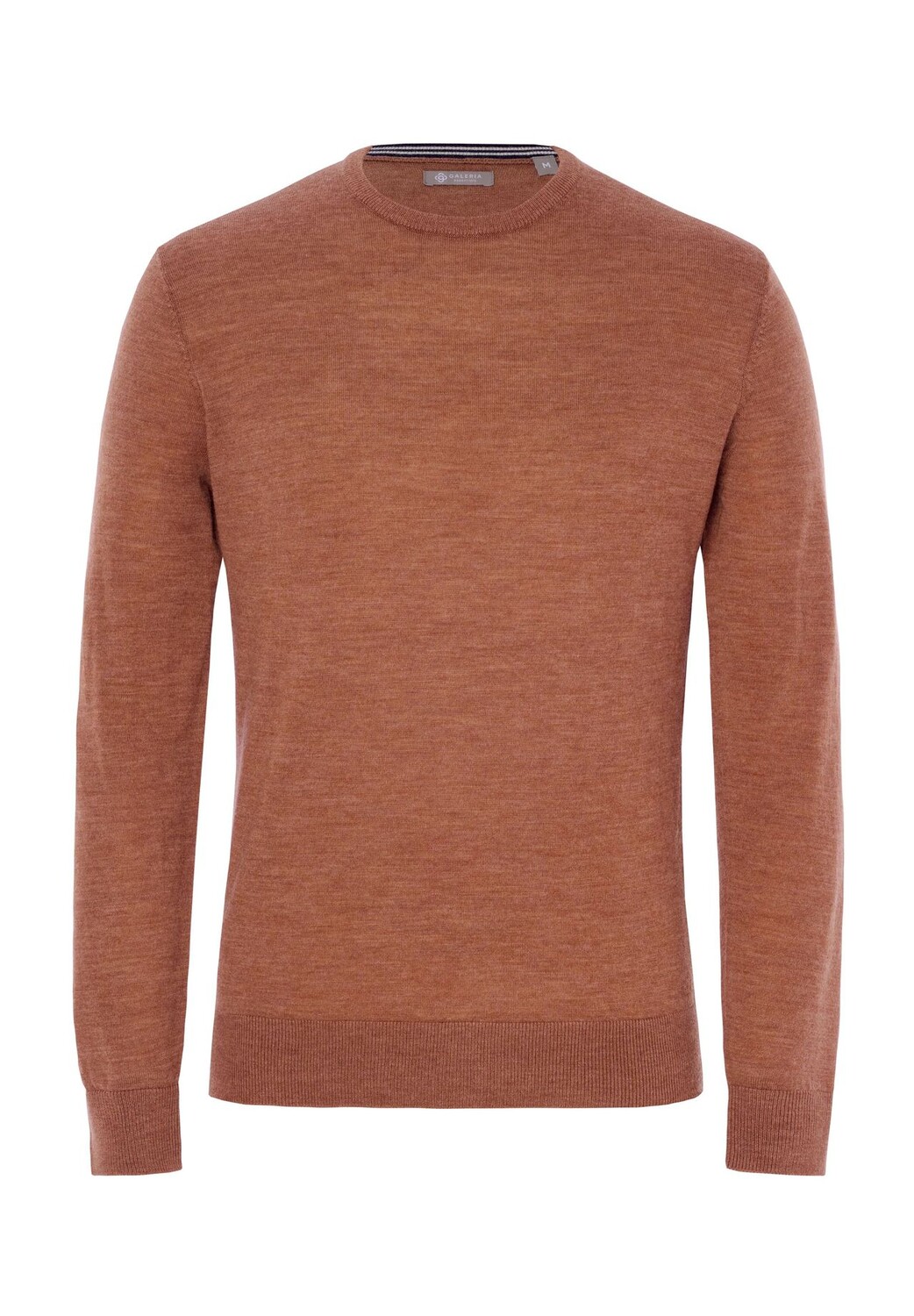 

Шерстяной свитер, манжеты в рубчик, мужской GALERIA essentials, цвет 1 Cappuccino B2758