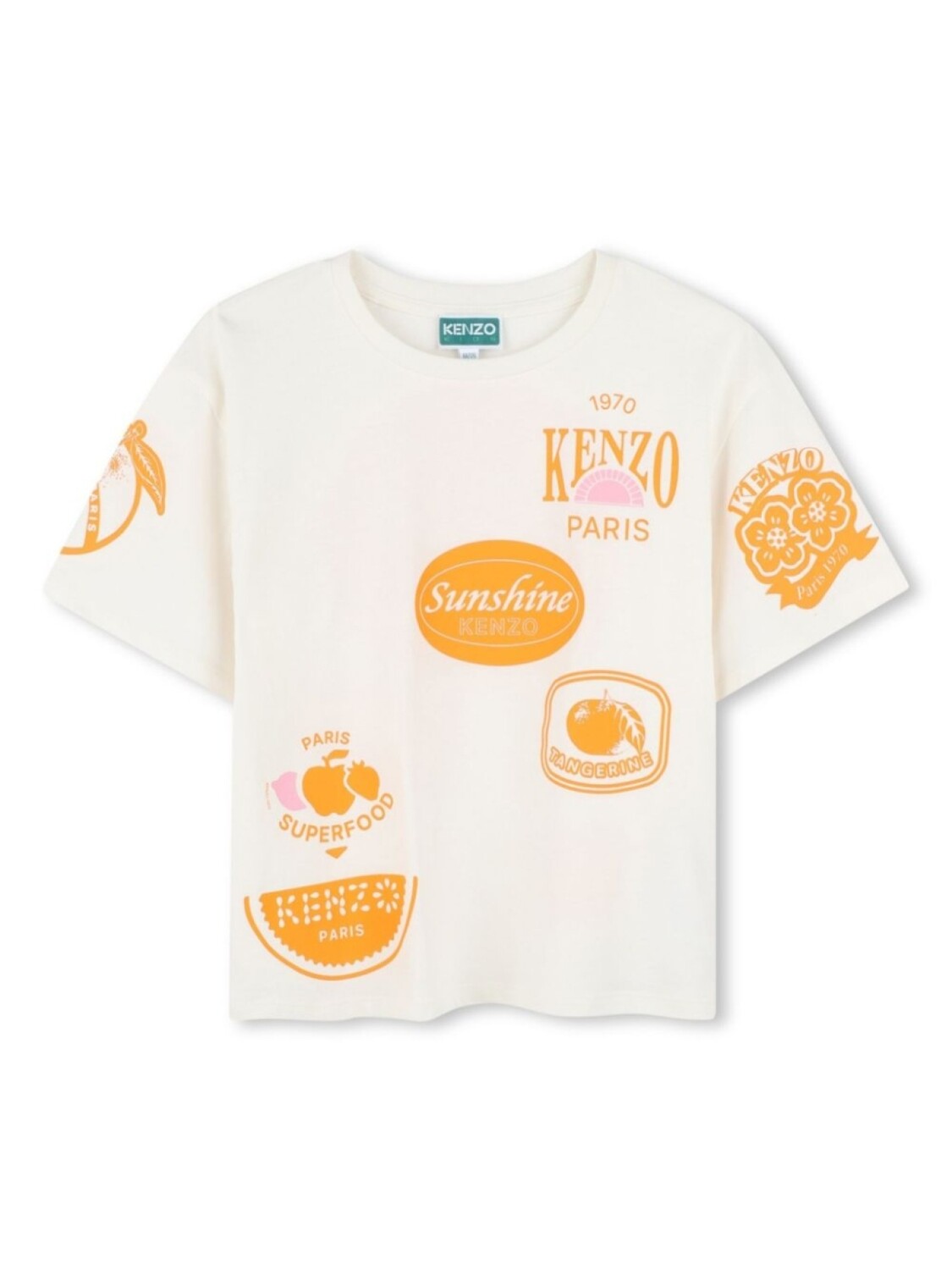 

Kenzo Kids футболка с графичным принтом, белый