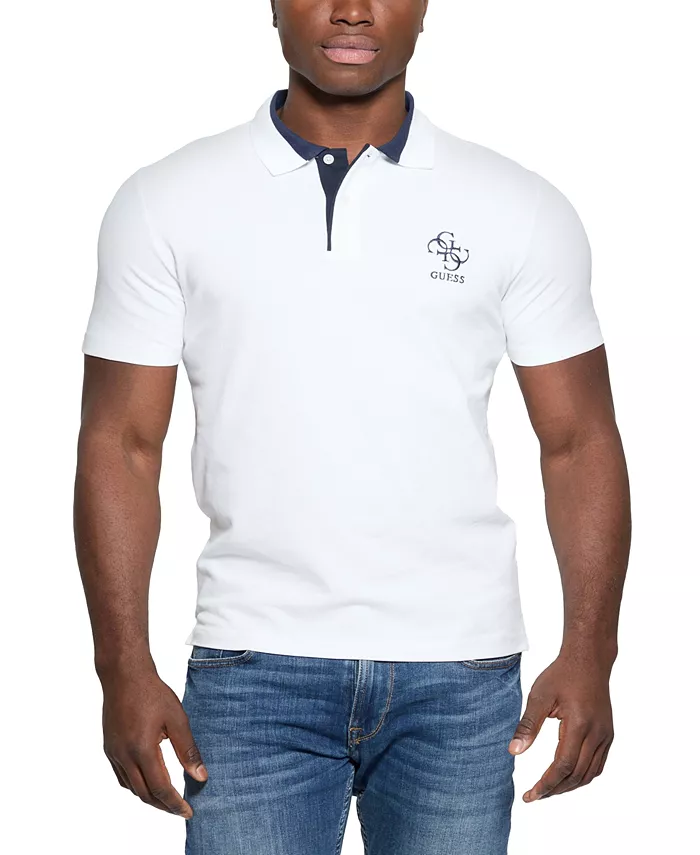 

Мужская поло с коротким рукавом Lyle Slim-Fit GUESS, белый