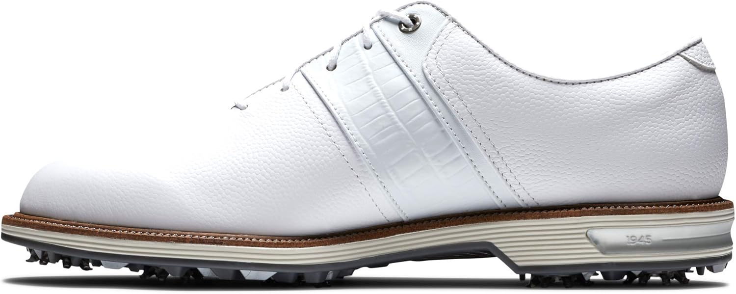 Мужские гольф-ботинки FootJoy серии Premiere Packard прошлого сезона, бело-черные, размер 10,5, белый — фото 3