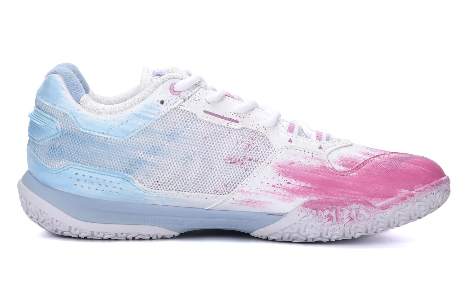 Кроссовки для бадминтона Li-Ning Saga 3LITE с амортизацией, износостойкие, нескользящие, синий розовый — фото 3