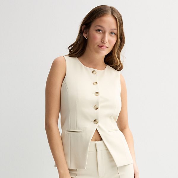 

Длинный жилет с высоким воротником для подростков So, Bone