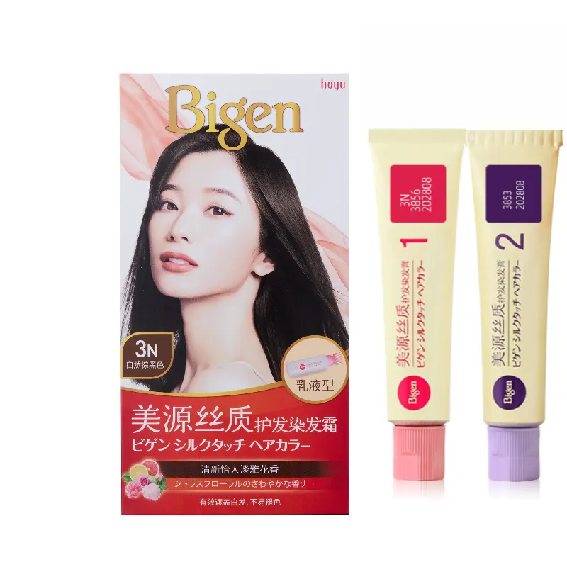 

Паста для окрашивания волос Meiyuan Silk, маскирует седину, унисекс, 40г+40г HOYU, черный