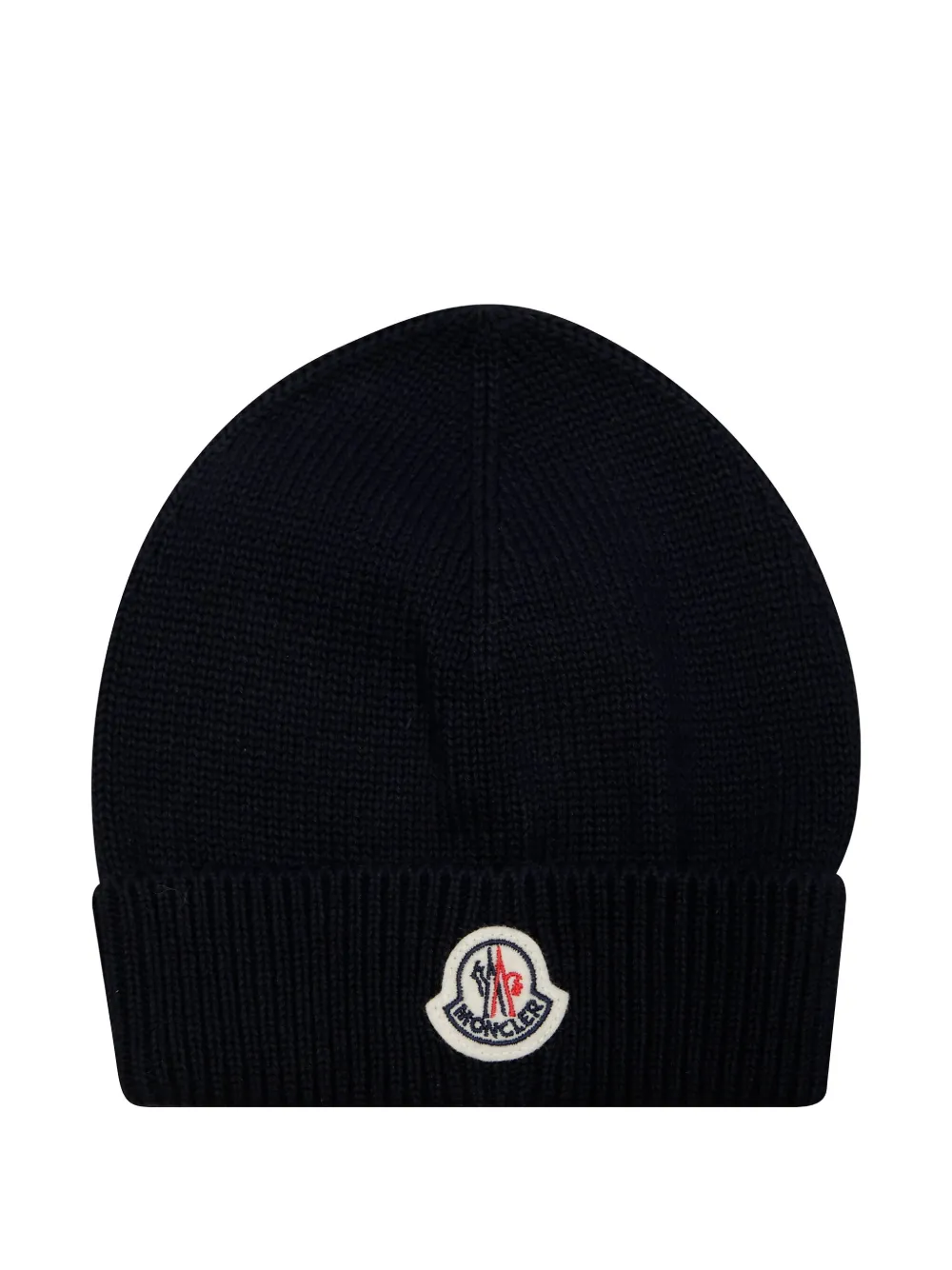 

Шапка бини с нашивкой-логотипом Moncler Enfant, синий