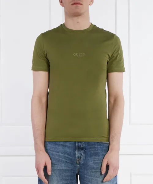 

Футболка Slim fit Guess Jeans, зеленый