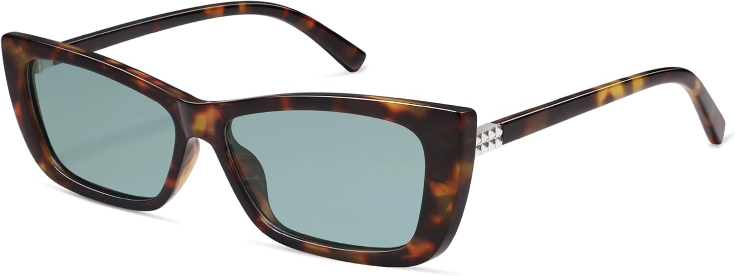 

Ретро-солнцезащитные очки прямоугольной формы для женщин, модные «кошачий глаз» в стиле 90-х, узкие винтажные солнцезащитные очки AP3724 Appassal, C4 Yellow Tortoise/Blue