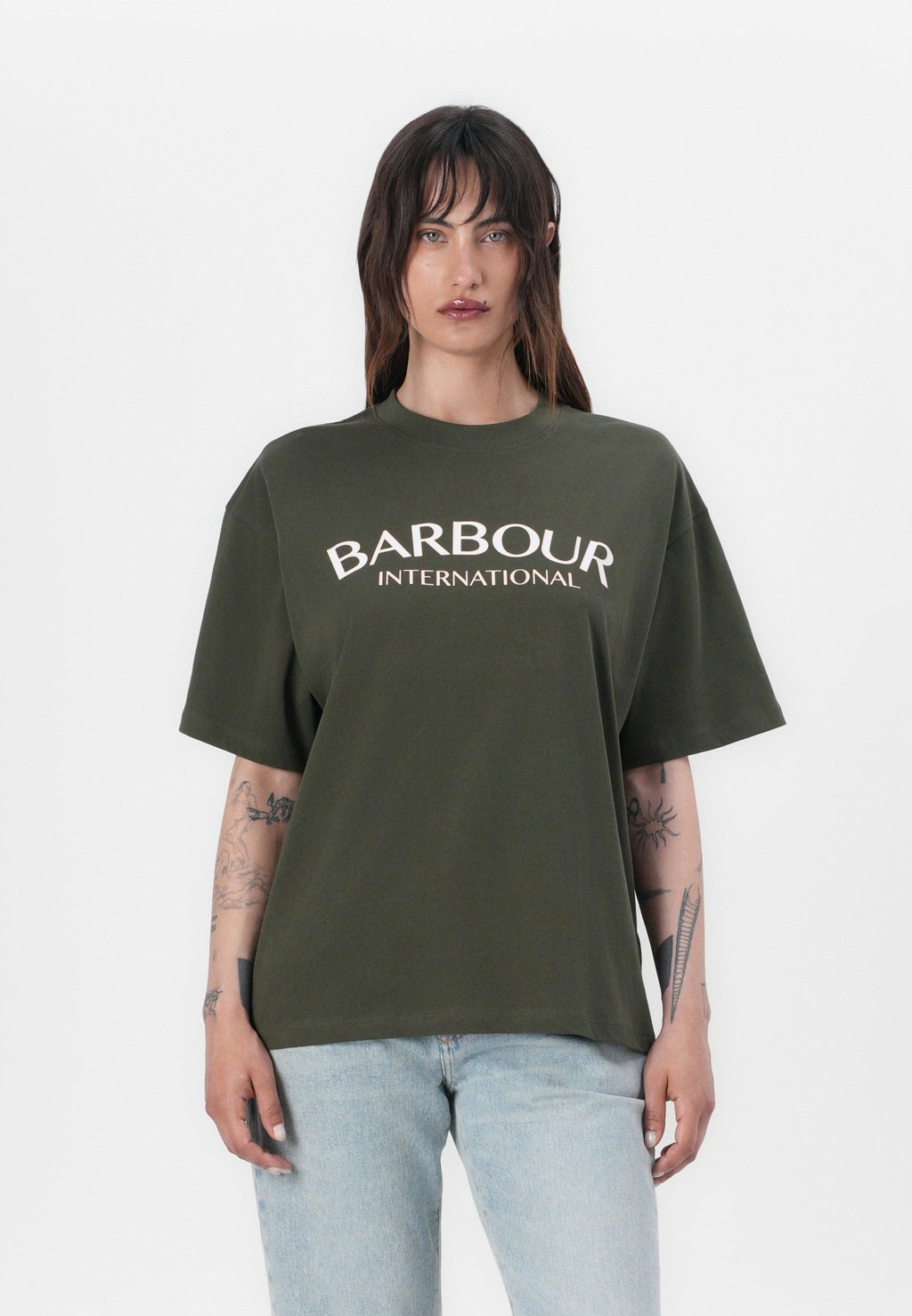 

Футболка с принтом CALI Barbour International, оливковый