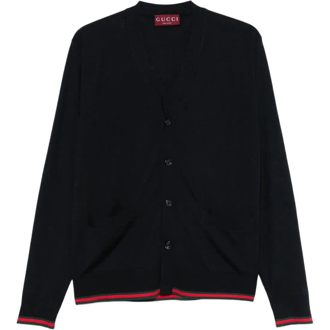 Кардиган GUCCI на пуговицах, вязаный, Dark Blue