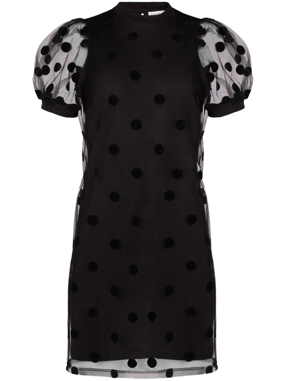 

Nina Ricci платье мини в горох, черный