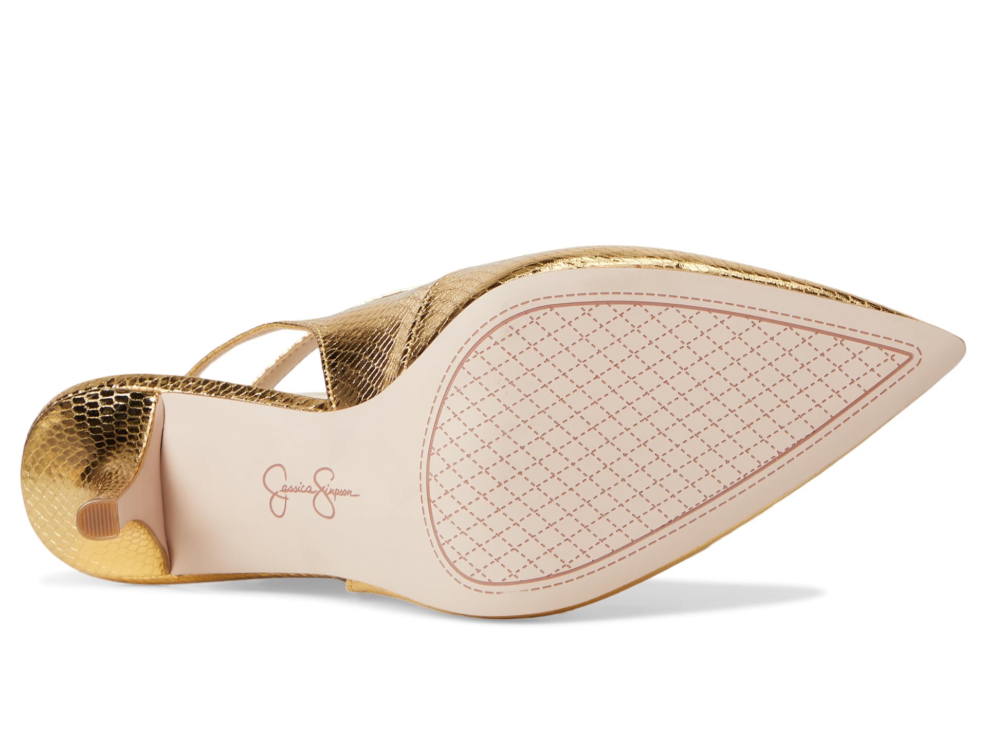 Туфли Jessica Simpson Miriale Slingback Ankle Strap Pumps, золотой — фото 3