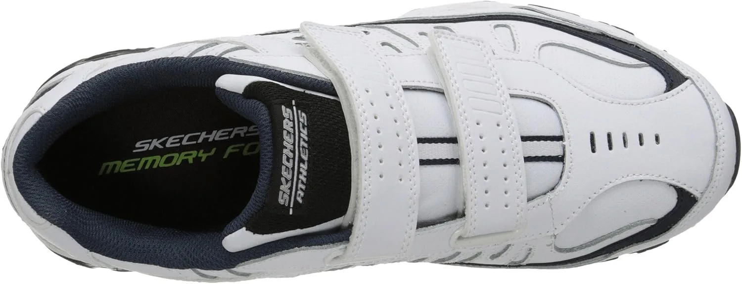 Мужские кроссовки Skechers Afterburn M.fit-Fin, белый/темно-синий — фото 3