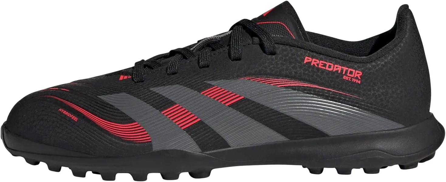 

Футбольные кроссовки Adidas Originals Boys' League Predator для игры на траве, черный/серый/красный