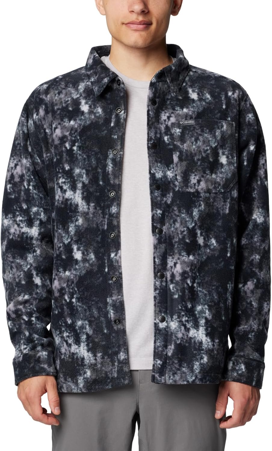

Columbia мужская куртка-рубашка Steens Mountain Printed Shirt Jacket II, Black Timberwild