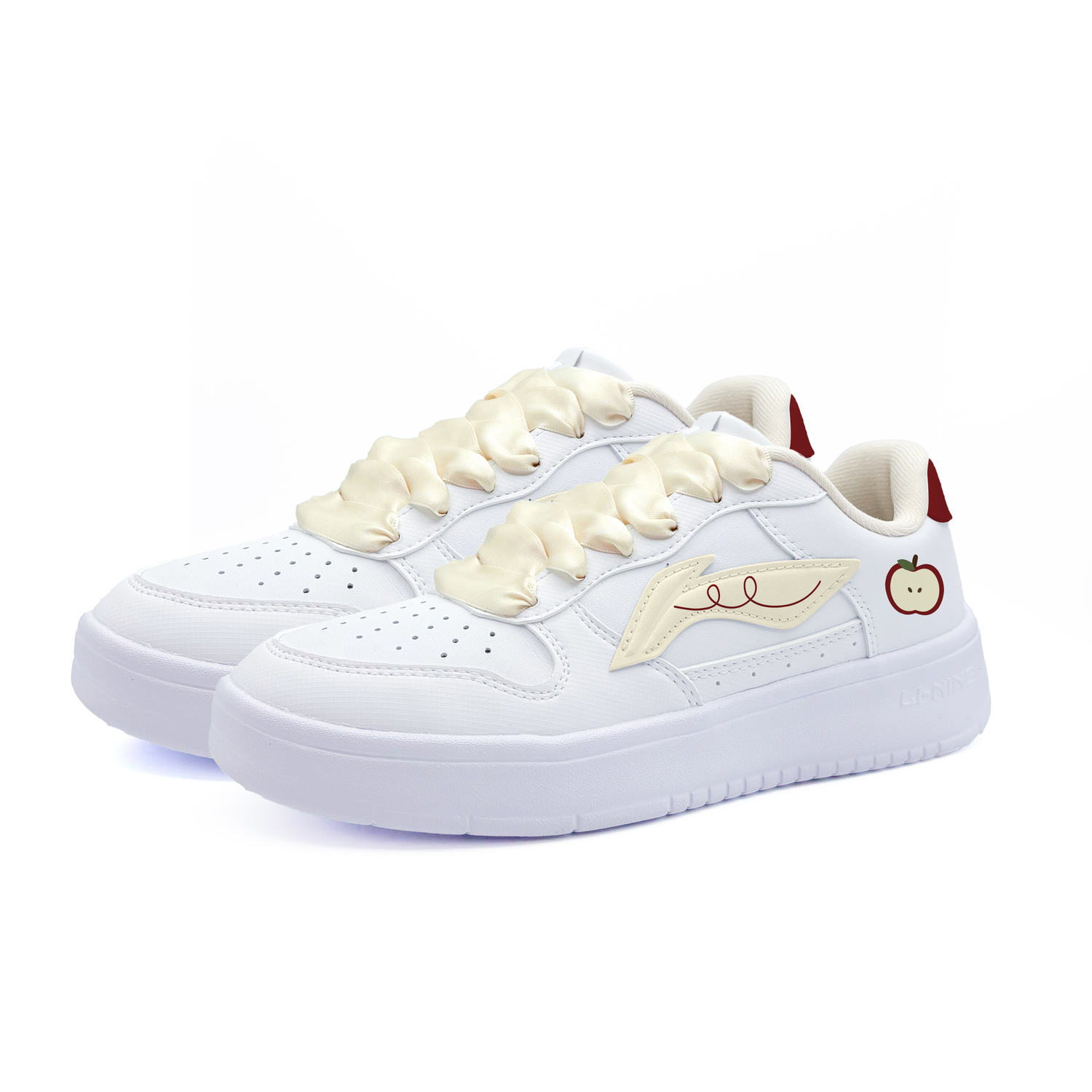 Кроссовки для скейтбординга Li Ning Floating Boat Cream Red Apple: износостойкие и легкие, низкие, унисекс — фото 4