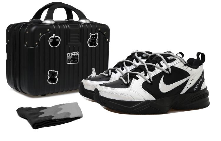 

Кроссовки Nike Air Monarch 4 Chunky Sneakers Unisex Low-Top Black Silver