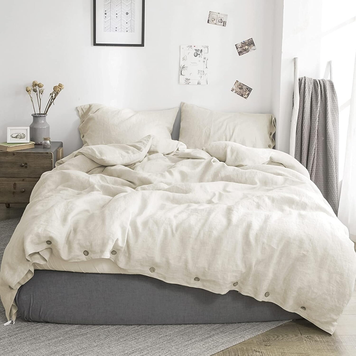

Пододеяльник с наволочками Simple&Opulence King Size, бежевый