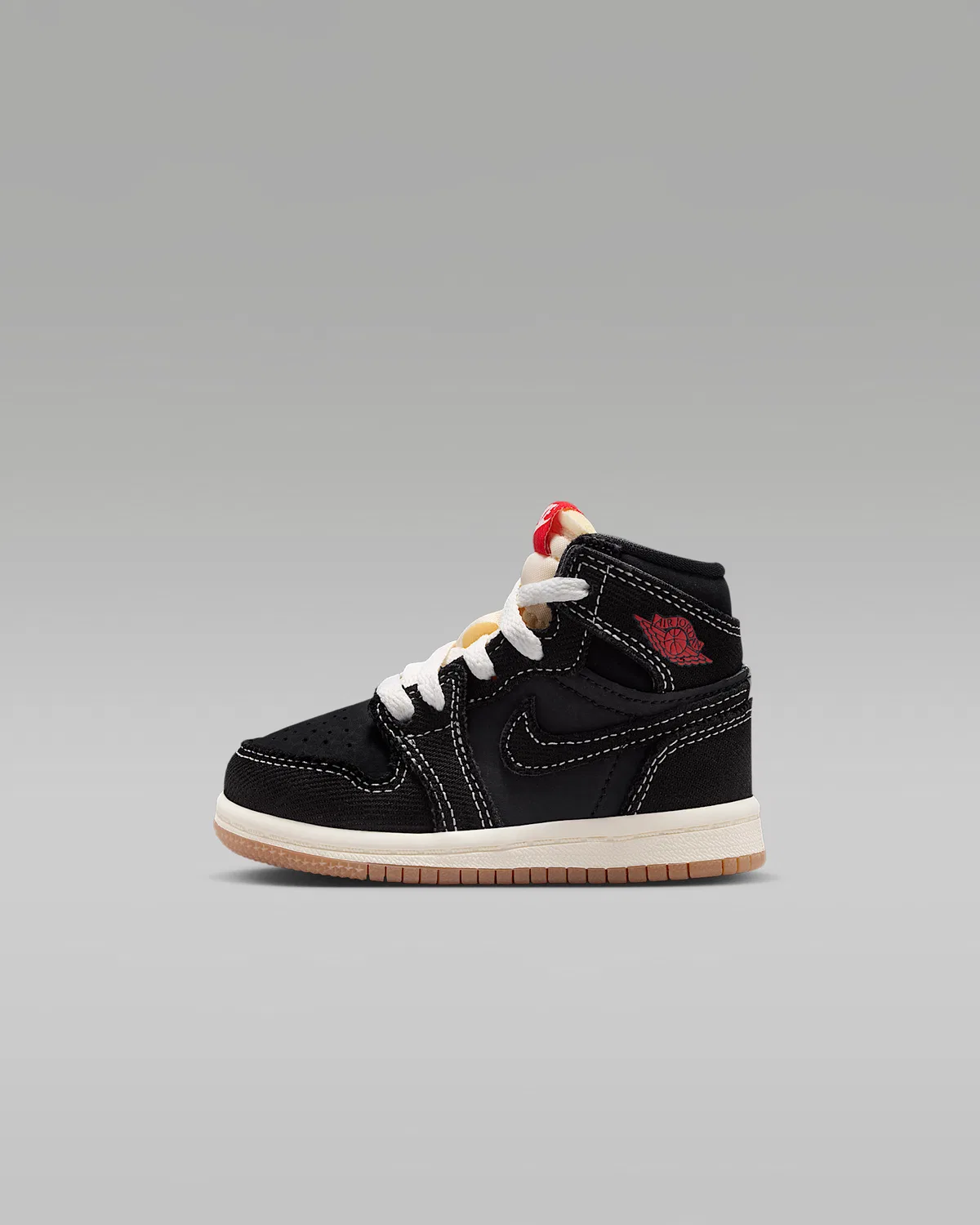 Кроссовки Jordan 1 Retro High OG для малышей, Black/Gum Medium Brown/Sail