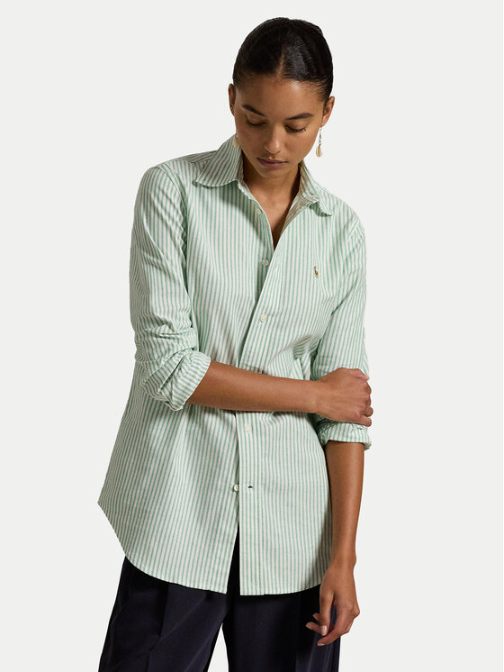 

Рубашка облегающего кроя 211941508007 Polo Ralph Lauren, зеленый
