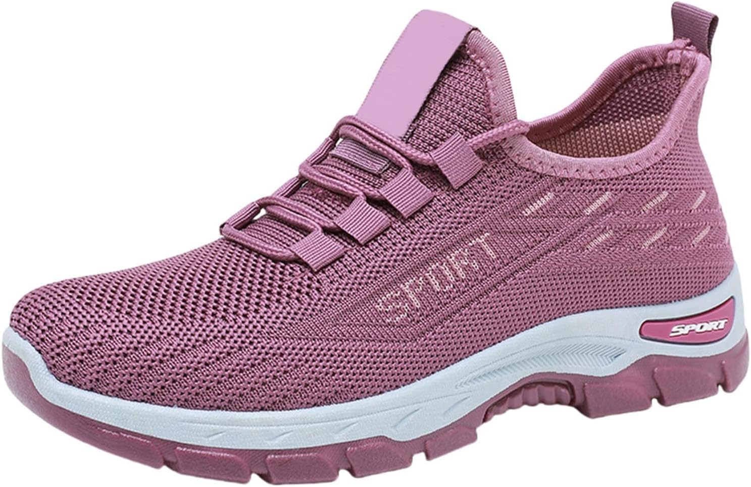 

Беговые кроссовки для женщин и мужчин, слипоны, сетчатые, легкие, дышащие, кроссовки для повседневной носки, тренировок, тенниса, спортивные, с удобной мягкой подошвой, нескользящие Generic, фиолетовый